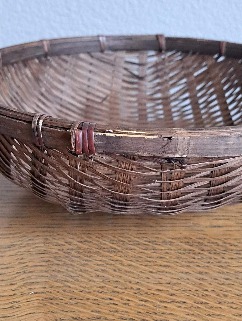 Vintage Winnowing Basket Dark Tone 10